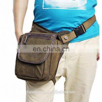 Men Canvas Motorcycle Travel Hiking Riding Hip Belt Bum Waist Leg Bag Tactical Bag