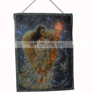 Light up angel large wall tapestries with LED lights