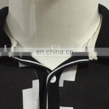 2016 Hot Sale Black and White Polo T-shirt With Black Collar for Men photo-2