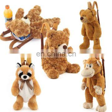 HI CE/ASTM/AZO standard plush zoo pack kids backpack custom toys