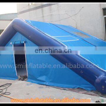 Wholesale inflatable blue camping air tent,inflatable triangle lawn tent for advertisement