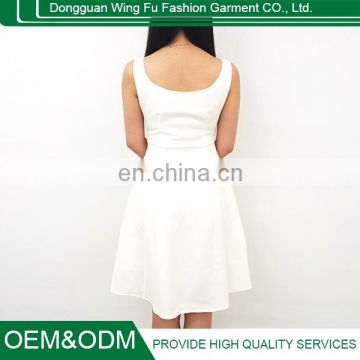 2015 Competitive price bitter fleabane pleated bottom cotton space dresses