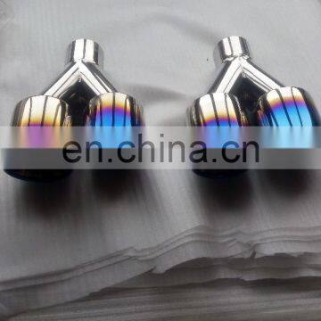 Colorful Stainless Steel Dual head Exhaust Tip