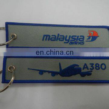 A380 airlines embroidery keychain