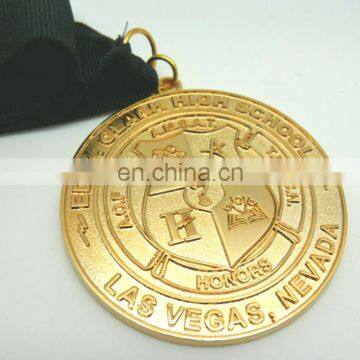 Wholesale cheap customized Antique Gold Silver Ribbon metal medal coin for sale