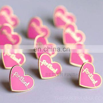 Custom Love Metal Rose Flower Enamel Lapel Pin photo-6