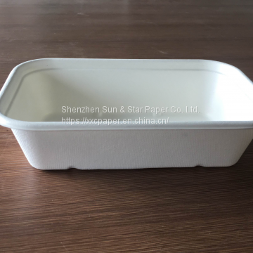 1300ml lunch box Durable sturdy and microwavable Made from renewable bagasse resources