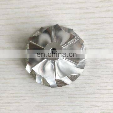 TD04HL 13T 40.61/56.02mm 49377-04200 6+6 blades turbo milling/aluminum 2618/ billet compressor wheel Tapered tip angle:0 degree