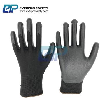 Oil resistant 13G Polyester Liner Nitrile Dipped Safety Gloves with EN388 4121X