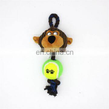 Animals Pet Rope Chew Squeak Toy Interactive Ball Plush Dog Toy photo-3