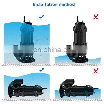 qw wq Non-blocking Submersible Sewage High Pressure Sewage Pump Sewage Pump 75 Kilogram
