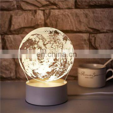 Decoration Switch Control Customized Acrylic Night Light Bedroom for Kids 3d Led Night Lamp photo-4