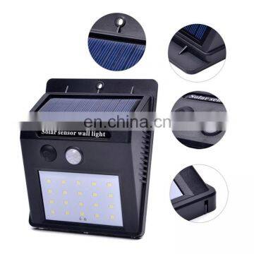 20 LED IP65 водонепроницаемые солнечные садовые фонари с датчиком движения, наружные солнечные фонари для стен photo-4