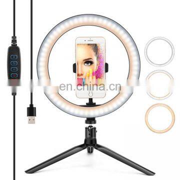 6 8 10 12 Inch Tiktok Video Live Broadcast LED Ring Light With Tripod Stand Cell Phone Holder photo-2