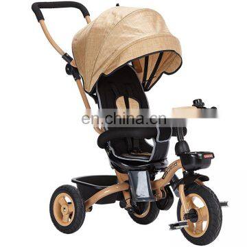 Europe Standard 3 wheel baby tricycle steel smart baby girl tricycle with parent handle