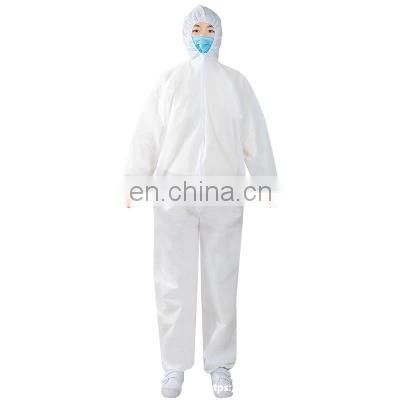 Disposable Full Body Non Woven Ppe Isolation Coverall Hazmat Suit Personal Virus Chemical for Hospital Protective Clothing