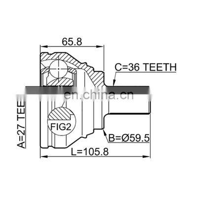 1K0407311J CV Joint With Axle for VW Caddy III Box (2KA, 2KH, 2CA, 2CH) 2004-2015 photo-2