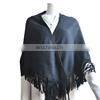 Wholesale Ladies 100% Cashmere Custom Fur Trimmed Poncho and Shawls photo-5