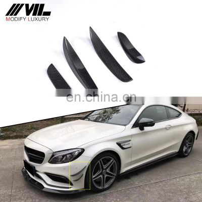 Carbon fiber front bumper canard splitter kit for Mercedes Ben z 2015-2017