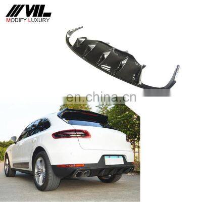 K Style Carbon Fiber Rear Diffuser Lip For Porsche Macan