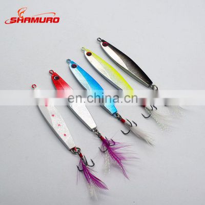 Wholesale high quality 40g metal Lead fishing lure flat fall jig lure