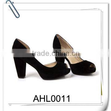 cone high heel peep toe shoes suede pupms