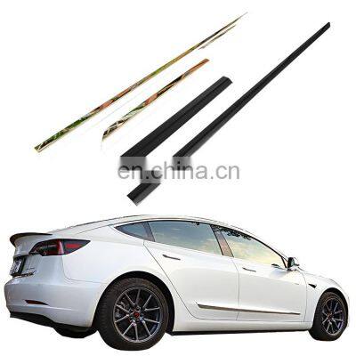 tesla model 3 accesories car side moulding Stainless steel door side moulding protector for Tesla 3