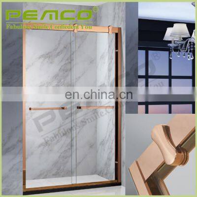 Wholesale Custom Modern Sliding Hotel Frameless Tempered Glass Shower Rooms Bathroom photo-2