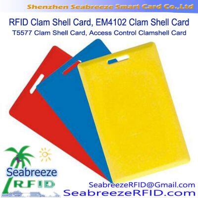 RFID Clam Shell Card, EM4102 Clam Shell Card, T5577 Clam Shell Card, Access Control Clamshell Card