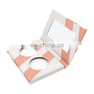 Hot sale in stock 2 hole empty pan makeup paper packaging 36mm round eyeshadow palette