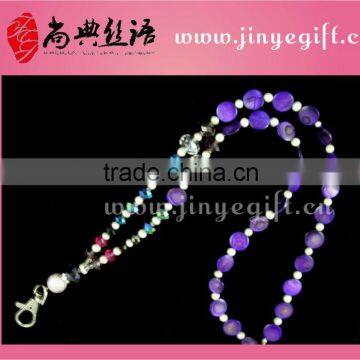 Handcrafted Guangzhou Purple Violet Crystal Metal Keychain