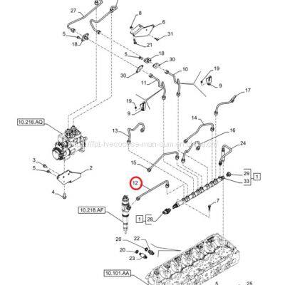 FPT IVECO CASE Cursor11 EURO 6 F3GFE613A B001 5801863562/5801690111  oil tube 504372429