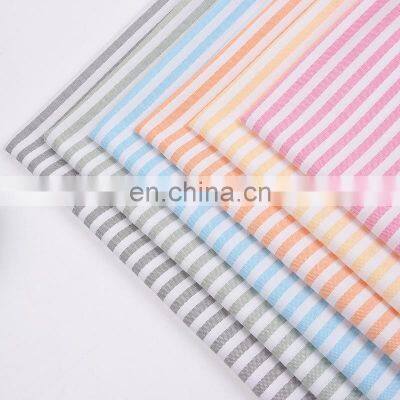 Spot wholesale polyester-cotton oxford striped TC yarn-dyed shirt fabric school uniform children's striped shirt fabric