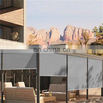 Electric Exterior Sunblind Auto Roller Shade Solar Outdoor Shades Outdoor Sun Roller Screens for Outdoor Patio