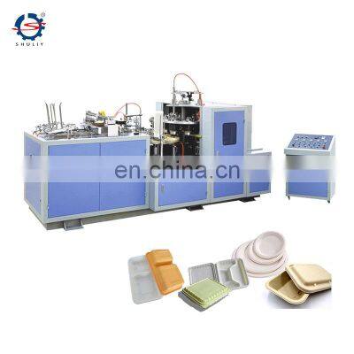 Disposable tableware rice husk molding plate making machine