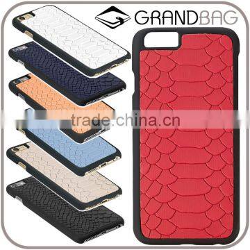 Hot Sale Genuine Embossed Python Leather Carrying Case Hard Shell Case Mat Mobile Phone for iPhone 6/6s Plus                        
                                                Quality Choice