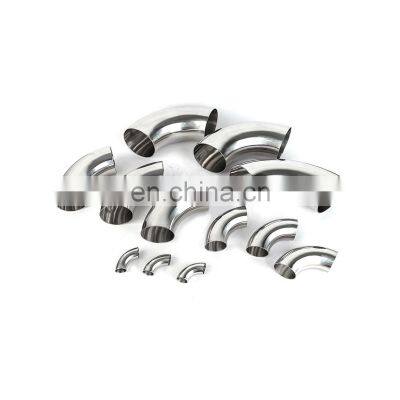 304 316L Stainless Steel Sanitary  Pipe Fittings 90 Degree Elbow wraps elbow brace