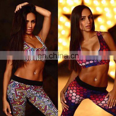 Custom Sport Wear Set Yoga Fitness Wear Gym Printed Women Yoga Leggings Sets photo-4