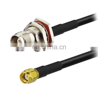 RF wire jumper coaxal cable for 75 50Ohm LMR400 200 rg58 59 6 With RP-TNC Female To SMA Male Straight Assembly black