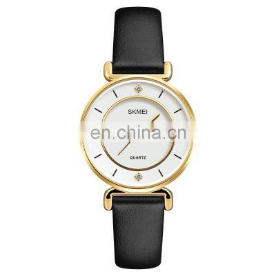 Lovely beautiful ladies quartz watch fashion brand Skmei 1330 genuine leather 30m waterproof women wristwatch