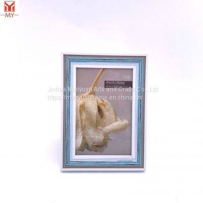 Wholesale PS Plastic Photo Frame Slotted Sky-blue Little Scale Design Photo Frame Environmental Photo Frames for Walls or Table photo-5