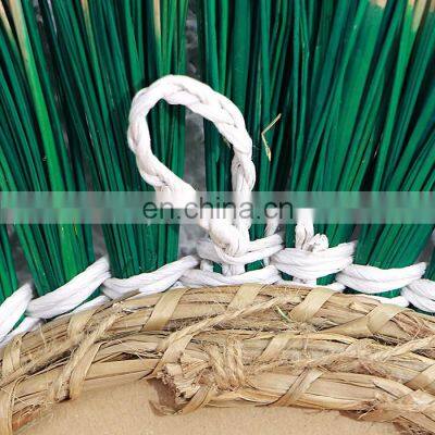 Wholesale Green Natural Seagrass Boho Mirror Decorative Wall Mirror Decor Art Decor Manufacturer Vietnam Supplier photo-5