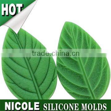 Q0010 leaf shape Nicole sugar fondant cake decoration silicone cake molds