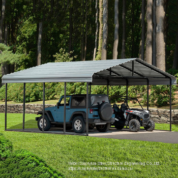 Easy Installation Partially or Fully Enclosed Steel Structure Tube Frame Carport Barn