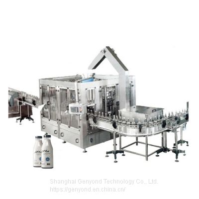 Milk yogurt bottle filling packing line