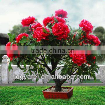 Lighted LED small artificial peony tree