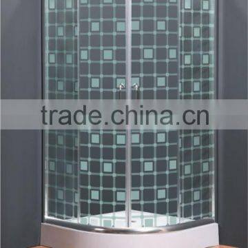 ABS tray groud silk print glass shower enclosure