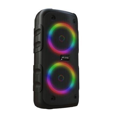 HF 2166 Mini Subwoofer Music Sound Box Boombox Speakers With Mic Blue Tooth BT RGB Speaker photo-3