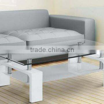 Glass Top MDF Base Coffee Table Square Coffee Table Quality Choice photo-2