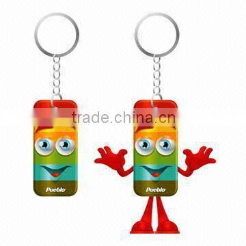 2015 new arrival rubber pvc keychain for gifts